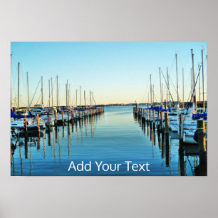 Boats At The Marina by Shirley Taylor Poster