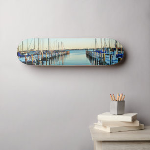 Boats At The Marina by Shirley Taylor Skateboard