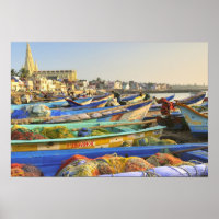 Boats being readied for fishing, The Church of