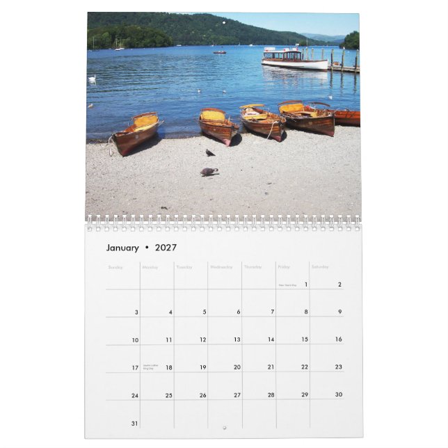 Boats Calendar (Jan 2027)