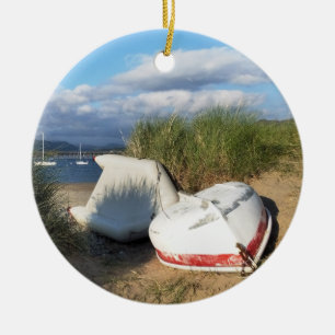 BOATS CERAMIC TREE DECORATION
