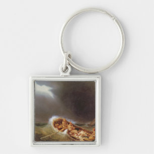 Boats from Dieppe Returning from Fishing Key Ring