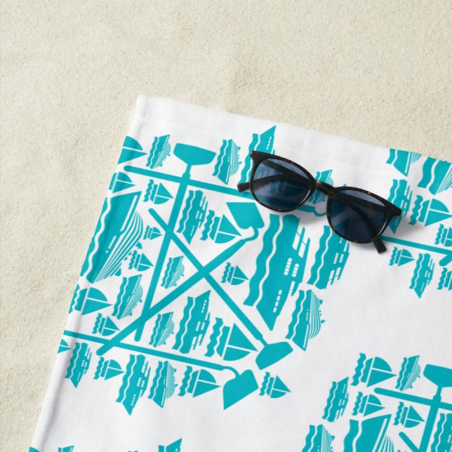 Boats & Hoes Beach Towel (In Situ)