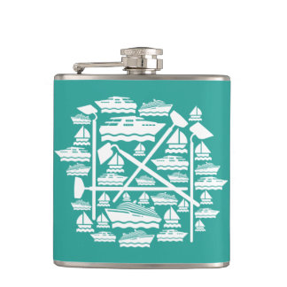 Boats & Hoes Hip Flask