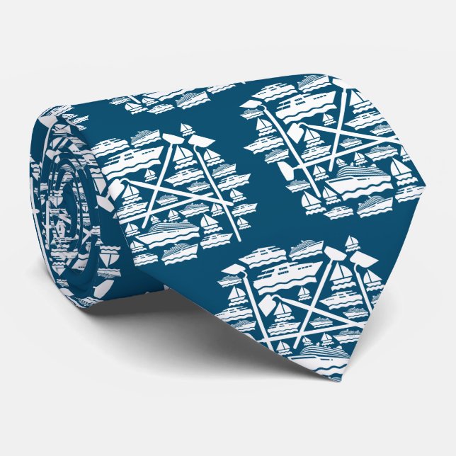Boats & Hoes Neck Tie (Rolled)