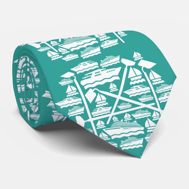 Boats & Hoes Tie (Rolled)