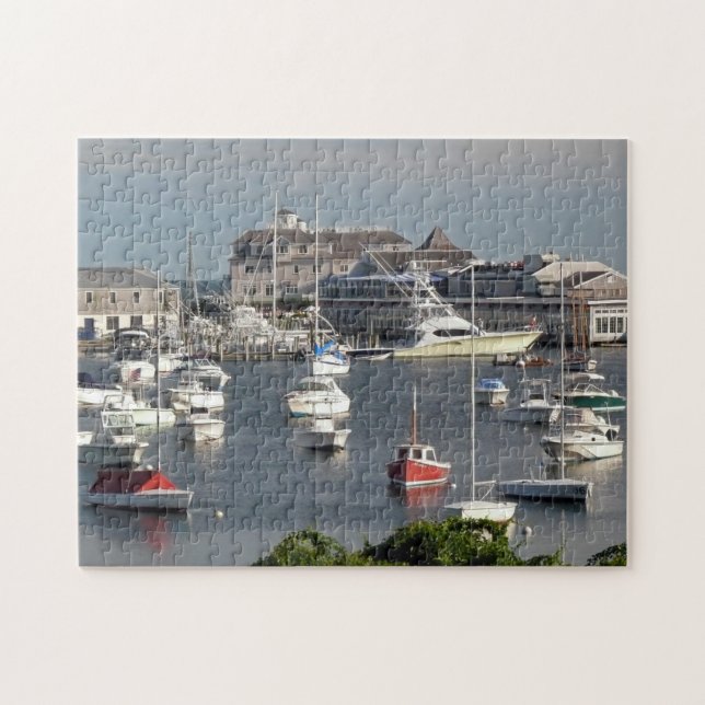 Boats in A Cape Cod Harbour Jigsaw Puzzle (Horizontal)