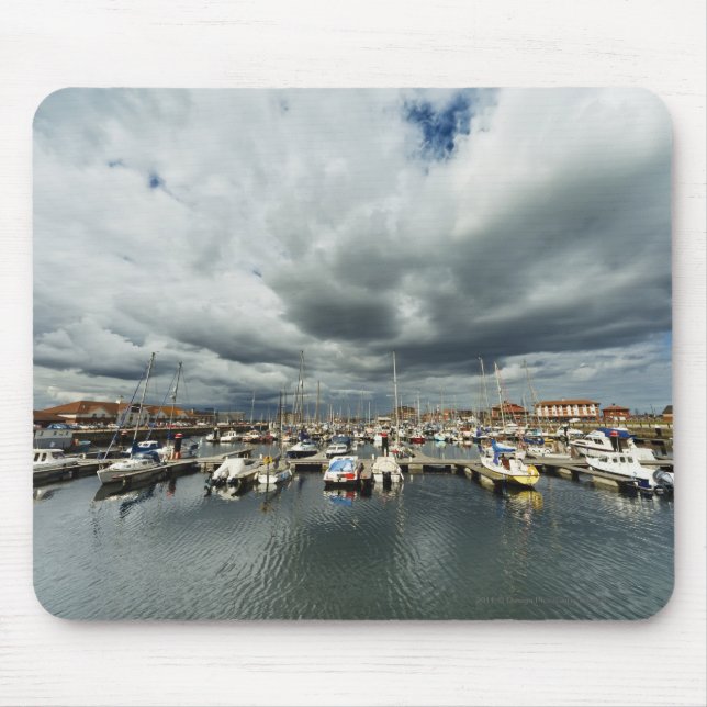 Boats In A Harbour Mouse Mat (Front)
