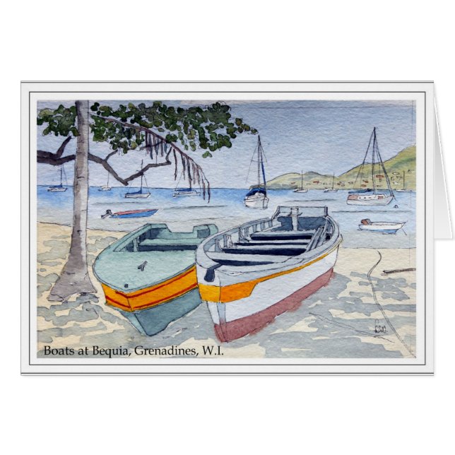 Boats in Bequia, Grenadines, W.I. (Front Horizontal)