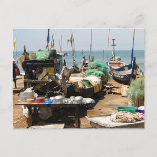 Boats In Cape Coast, Ghana Postcard
