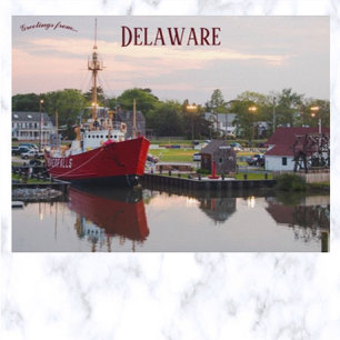 Boats in Delaware Postcard
