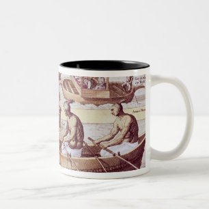 Boats in Goa Two-Tone Coffee Mug
