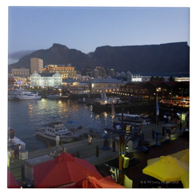 Boats in harbour, South Africa Tile (Front)