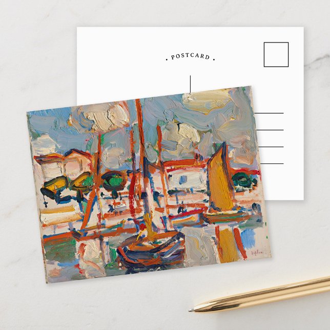 Boats in Port | Samuel John Peploe Postcard (Creator Uploaded)