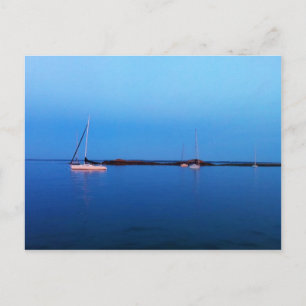 Boats in the Blue Postcard