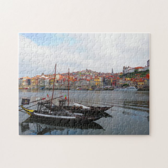 Boats in the Douro River - Porto, Portugal Jigsaw Puzzle (Horizontal)