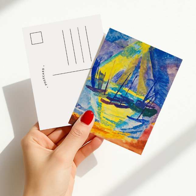 Boats in the Evening Sun | Fritz Schaefler Postcard (Creator Uploaded)