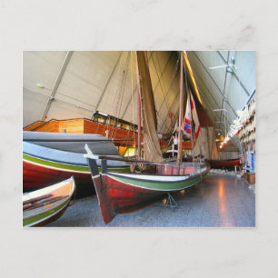 Boats in the "Fram museum" Oslo Postcard