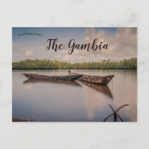 Boats in The Gambia Postcard