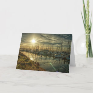Boats in the Harbor 2 Greeting Card
