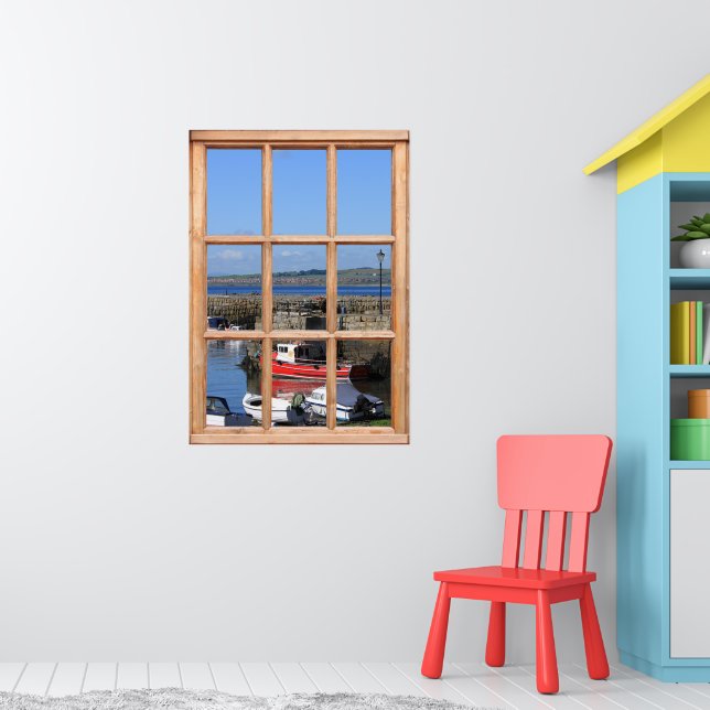 Boats in the Harbour - Fake Window Fiew Poster (Nursery 1)