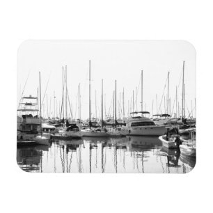Boats in the harbour magnet