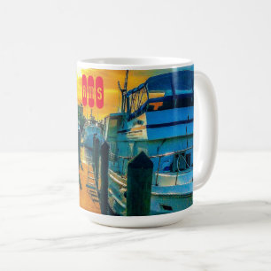 Boats in the Harbour Sunset Coffee Mug