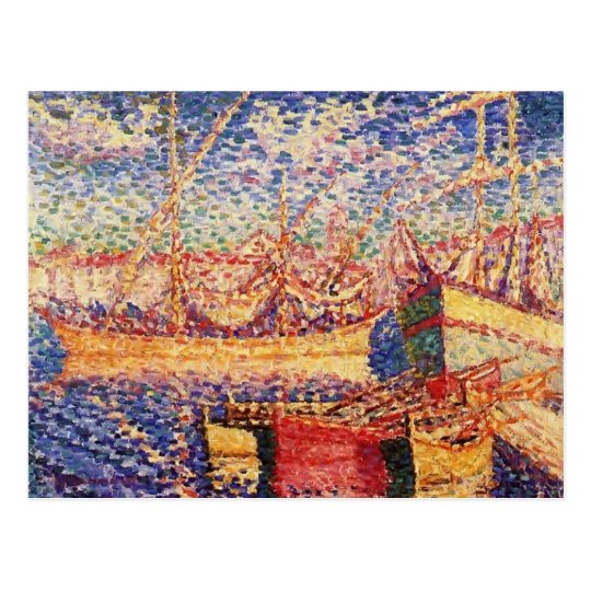 Boats in the Port of St. Tropez by Cross Postcard