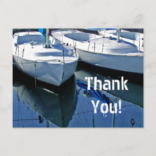 Boats in the Yacht Harbour Thank You Postcard