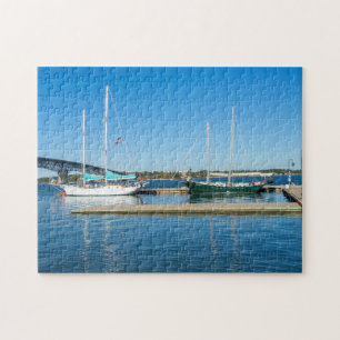 Boats in the York River by Yorktown Jigsaw Puzzle
