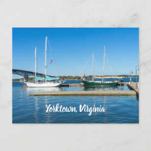 Boats in the York River by Yorktown Postcard