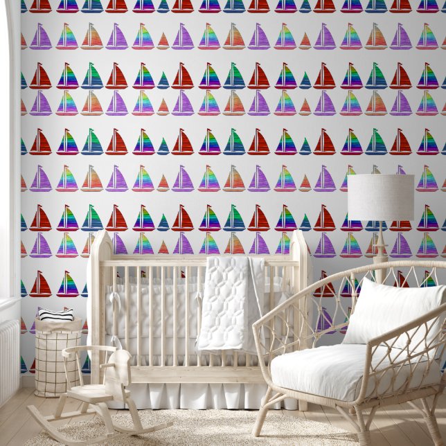 Boats kids wall paper  (Kids)