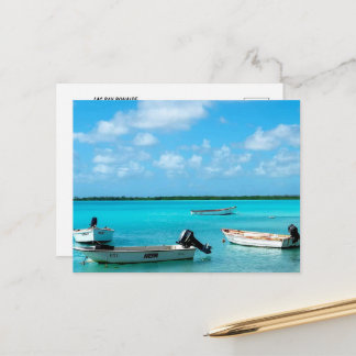 Boats, Lac Bay Bonaire Postcard