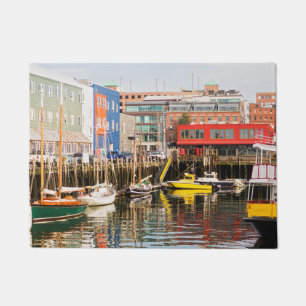 Boats Moored Portland, Maine Doormat