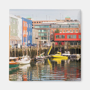 Boats Moored Portland, Maine Magnet