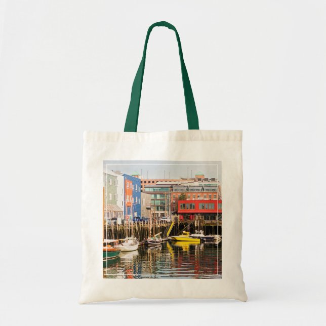 Boats Moored | Portland, Maine Tote Bag (Front)