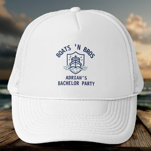 Boats N Bros Bachelor Party Favour Nautical Groom Trucker Hat