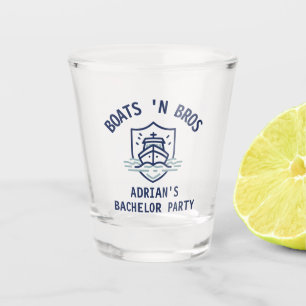 Boats N Bros Bachelor Party Favour Navy  Shot Glass