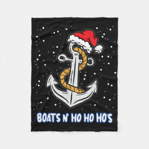 Boats N Ho Ho Hos Christmas Pajama Funny Humour X- Fleece Blanket