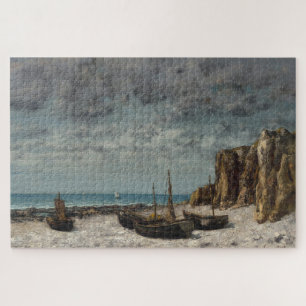 Boats on a Beach, Étretat – Gustave Courbet Jigsaw Puzzle