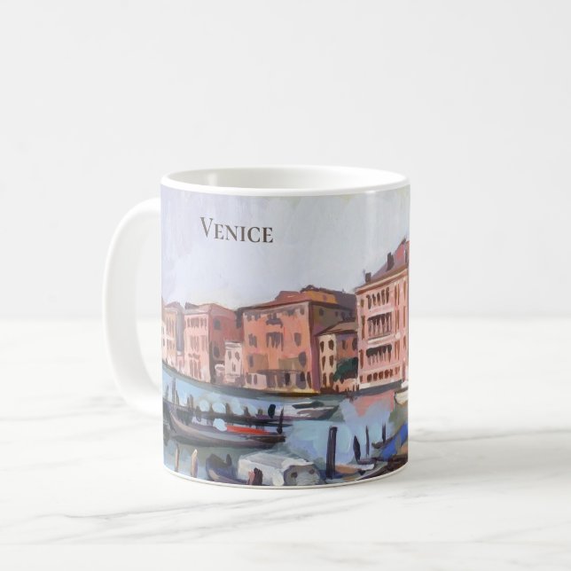 Boats on Grand Canal - Venice, Italy Coffee Mug (Front Left)