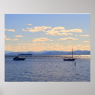 Boats on Lake Champlain Poster