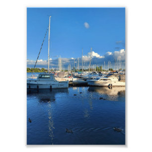 Boats on Lake Ontario and Clouds Photo Print