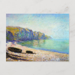 Boats on the Beach at Pourville, Low Tide Monet Postcard