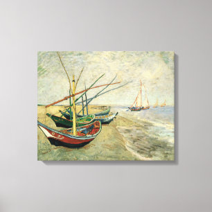 Boats on the Beach at Saintes-Maries Canvas Print