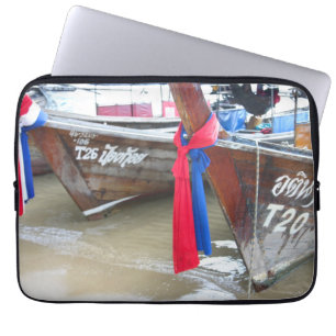 Boats On The Beach Phi Phi Islands, Thailand Laptop Sleeve