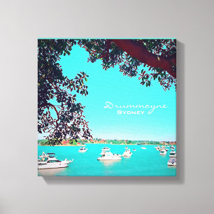 Boats on the harbour Drummoyne Sydney travel Canvas Print