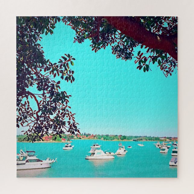 Boats on the harbour Drummoyne Sydney travel Jigsaw Puzzle (Vertical)