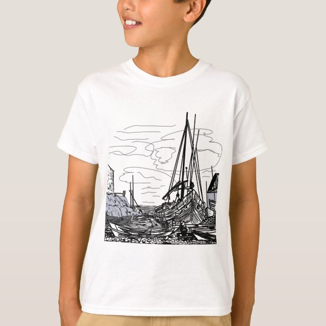 boats on the sea T-Shirt (Front)