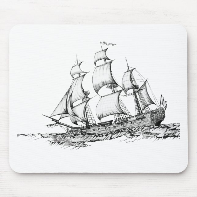 boats on the water mouse mat (Front)